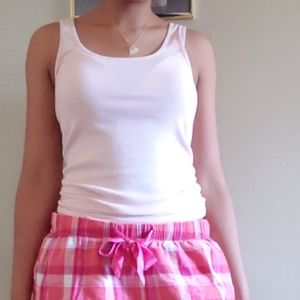 (96)Old Navy Women's Light Pink Ribbed Fitted Tank Top Size Medium (EUC)